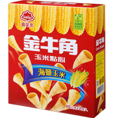 金牛角-海鹽玉米風味（家庭號）120g<br/>（60g×2包入）  |產品介紹|金牛角