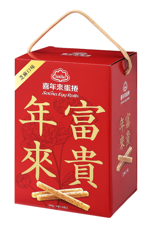 芝麻蛋捲大發禮盒 384g<br>（4支×6包入）  |產品介紹|禮盒
