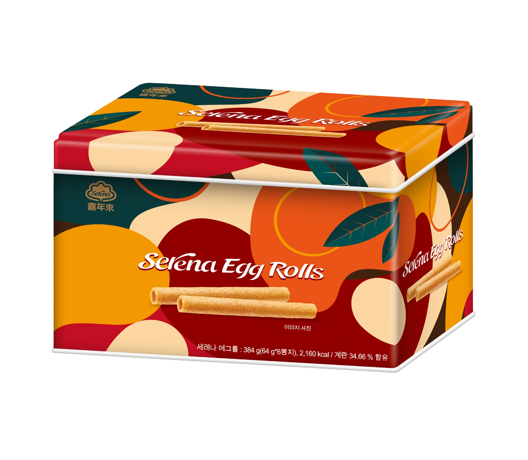 喜年來原味蛋捲金寶禮盒 384g</br>（4支×6包入）<br>