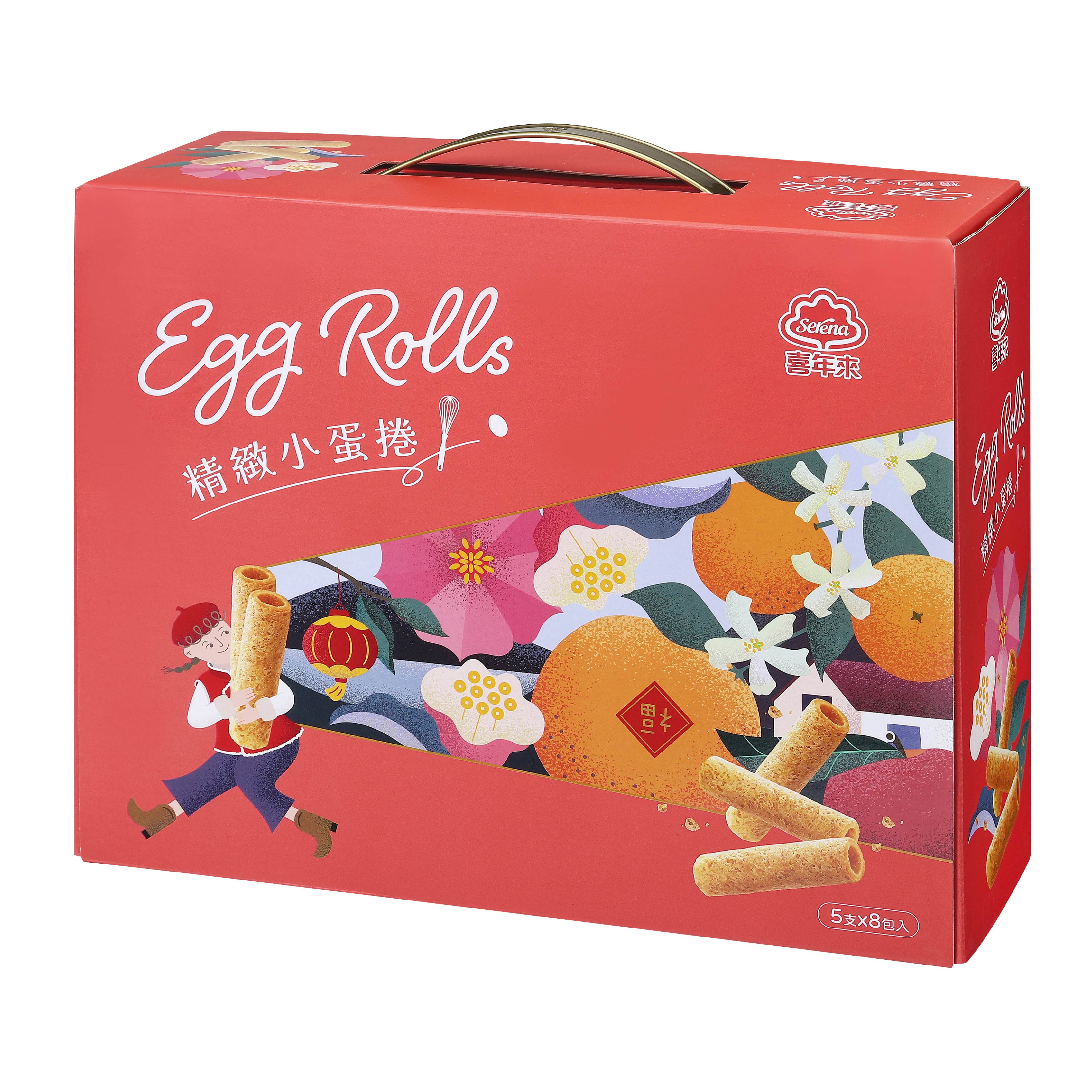精緻小蛋捲禮盒 320g<br>(5支×8包入) 精緻小蛋捲禮盒 320g<br>(5支×8包入)