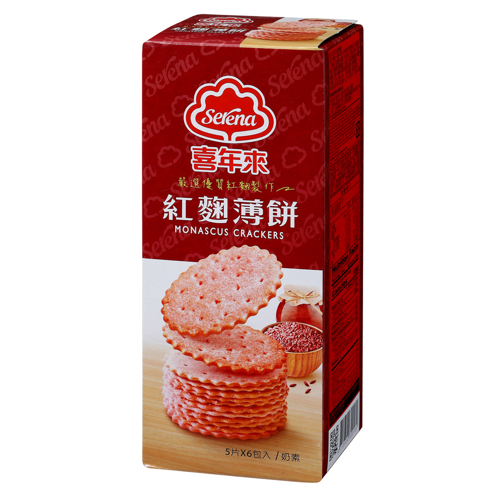 紅麴薄餅 120g<br/>(5片×6包入) 紅麴薄餅 120g<br/>(5片×6包入)