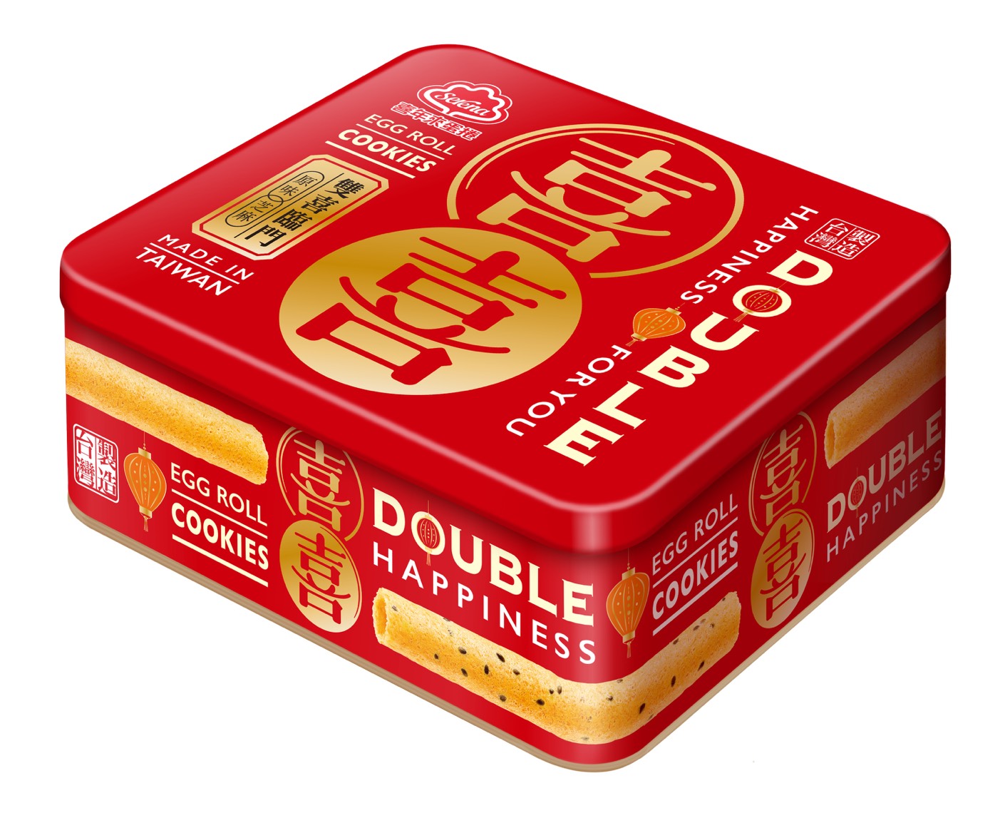 喜年來蛋捲<br> 雙喜禮盒<br> 384g（4支×6包入）